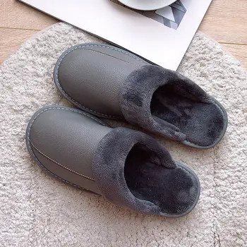 Fuzzy slide-uri de iarna pentru femeie de pluș, papuci de casa pantofi femei catifea piele naturala papuci unisex pantofi de cald