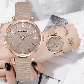 Moda Ceas Din Piele Pentru Femei Simplă Cifră Arabă Rochie Casual Cuarț Ceas Doamnelor Încheietura Ceas Cadou Reloj Mujer Relogio Feminino