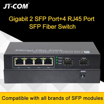Rețea Gigabit SFP Fibra Comutator 1000Mbps SFP Media Converter 2 SFP Fibra de Port și 8 Port RJ45 2G8E Fibre Ethernet