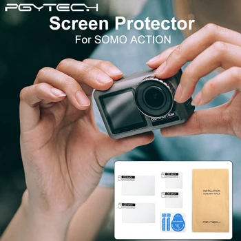 PGYTECH Osmo ActionTempered Pahar Film Complet Capacul Protector de Ecran HD de Sticlă Anti-scratch Pentru DJI OSMO de Acțiune aparat de Fotografiat Accesorii