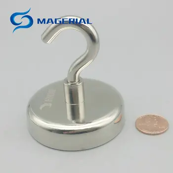 113kg Trăgând Garaj Cârlig, Magnet cu Diametrul de 60 mm Ridicare Magneți N52 Puternic din Neodim Permanent de Salvare de Pescuit Magnetics