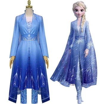 Adult CONGELATE 2 pentru costum adult Elsa zăpadă și gheață rochie de printesa Elsa regina full rochie de Printesa cosplay costum pentru femei JQ-4043