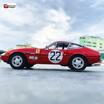 Bburago 1:24 Ferrari 365 GTB4 Racing producător autorizat de simulare aliaj model de masina meserii decor colecție de instrumente de jucărie