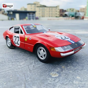 Bburago 1:24 Ferrari 365 GTB4 Racing producător autorizat de simulare aliaj model de masina meserii decor colecție de instrumente de jucărie