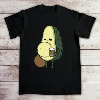 Burta De Bere Avocado Bărbați T-Shirt Cu Maneci Scurte Casual Tee Design Hipster Amuzant Topuri Haine Unisex