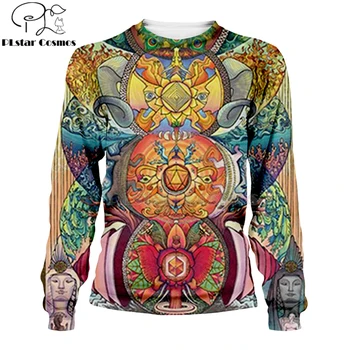 PLstar Cosmos Hippie Mandala Trippy Abstract Psihedelice 3d hanorace/Hanorac de Iarna de toamna cu maneci Lungi streetwear-20