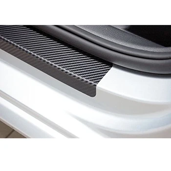Fibra De Carbon De Vinil Autocolant Auto Pragului De Ușă Protector Scuff Placa Pentru Ford Galaxy Accesorii Auto