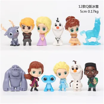 FIERBINTE Disney Frozen 2 Snow Queen Elsa Anna PVC figurina Olaf, Kristoff, Sven Păpuși Anime Figurine de Jucarie pentru Copii Copii Cadou