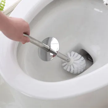 Baie De Curățare Perie De Toaletă, Toaletă Din Plastic Perie Rugina De Oțel Cu Mâner De Bază Perie De Curățare Set Baie Consumabile