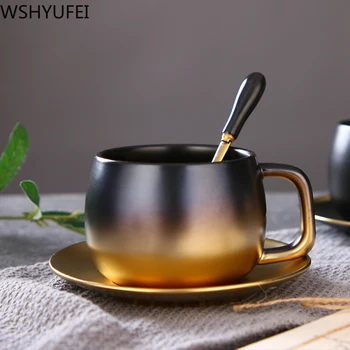 Stil American creative gradient de cana de ceramica Cuplu cana de ceai Rosu cupa Birou ceașcă de cafea de uz Casnic ustensile de baut WSHYUFEI