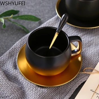 Stil American creative gradient de cana de ceramica Cuplu cana de ceai Rosu cupa Birou ceașcă de cafea de uz Casnic ustensile de baut WSHYUFEI