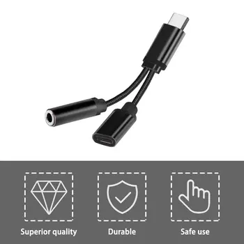 2021 NOI 2 in1 USB-C Tip C Cableto 3,5 mm Jack AUX Cablu Audio Cablu de Încărcare pentru Căști, Adaptor de dropshipping