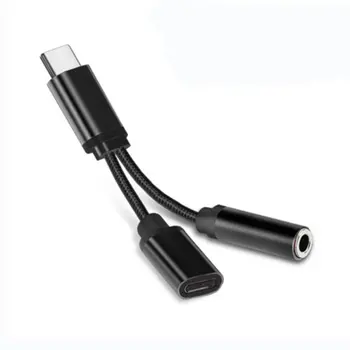 2021 NOI 2 in1 USB-C Tip C Cableto 3,5 mm Jack AUX Cablu Audio Cablu de Încărcare pentru Căști, Adaptor de dropshipping