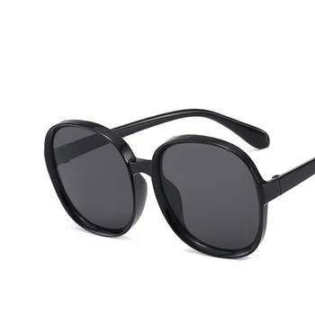 Supradimensionate Cadru Rotund Femei Bărbați ochelari de Soare Tan Gri Lentile UV400 Protecție a Ochilor Fata Sexy si Damele de Moda in aer liber Ochelari