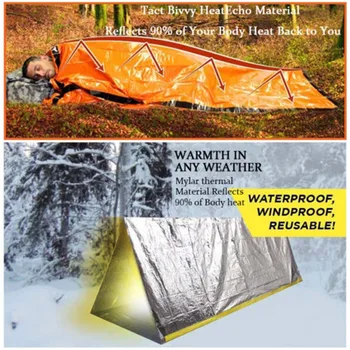 De Urgență Sac De Dormit Termică Impermeabil Pentru Supraviețuire În Aer Liber Camping Drumetii Usoare Design Bun