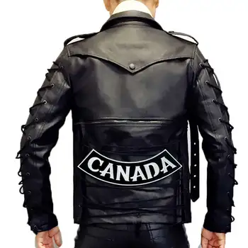 CANADA ROCKER jos de fier pe cârlig suport amuzant punk rock brodate motociclist cu motocicleta patch-uri pentru vesta pălărie blugi