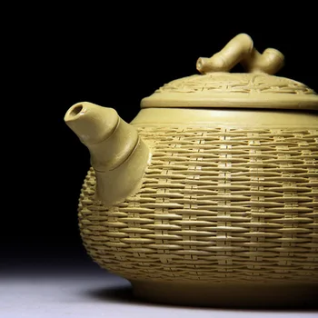 Bambus oală autentic ceainic Yixing celebru manual ceainic noroi celebru Meserii ceainic 561