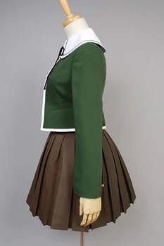 Danganronpa Fujisaki Chihiro costume Cosplay Școală Strat Uniform Cămașă Rochie Costum Anime Danganronpa Costume de Halloween Pantofi