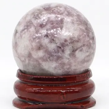 Naturale de Liliac Lepidolite Mingea Minerale de Cuarț Sfera Masaj manual glob de Cristal de Vindecare Feng Shui Acasă Decor Accesoriu 30mm