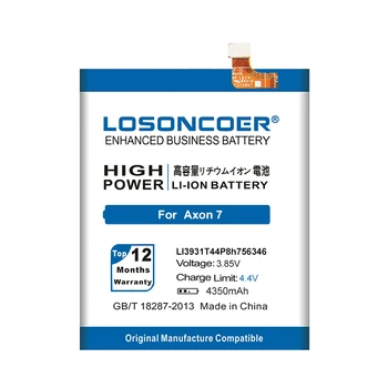 LOSONCOER 4350mAh Baterie pentru ZTE Axon 7 5.5 inch A2017 LI3931T44P8h756346 Baterie Cadou+instrumente +autocolante