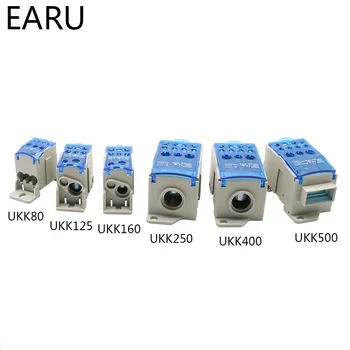 UKK80A 125A 160A 250A 400A 500A Bloc Terminal 1 în multe Șină Din Cutia de Distribuție Universal Electric Conector de Sârmă Grele