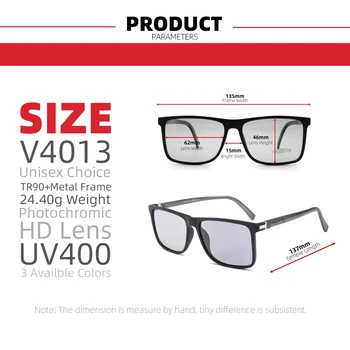 VIVIBEE Bărbați Avansate Fotocromatică ochelari de Soare Polarizate TAC TR90 Luminii la Pătrat Cadru de Tranziție Lentile de Culori de Conducere Ochelari de Soare