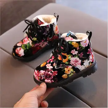 Iarna 2020 fete cizme scurte coreean floare mică de băieți din bumbac cizme copii tendon unic cizme de zăpadă