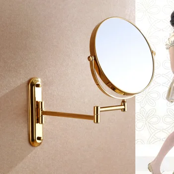 Aur de lux 3x 1x Mărire de Montare pe Perete Oglindă de Machiaj de 8 Inch, față-Verso Extensibil pentru Baie Vanitatea Oglindă, oglindă Cosmetică