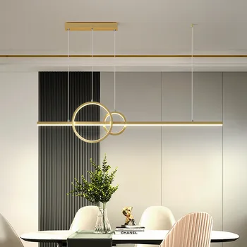 Nordic Iluminat Modern cu Led-uri de Lumină Foaier Pandantiv Plafon Lampă de Agățat Living Candelabru pentru Restaurant Bara de Birou Camera de Aur