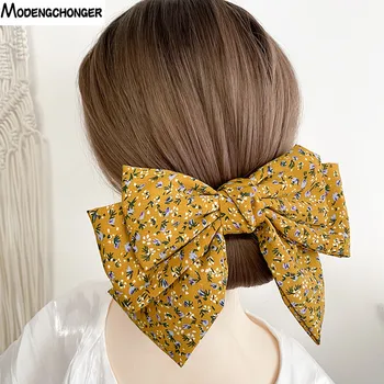 Noua Moda înnodate supradimensionate bowknot Clemă de Oțel Agrafele de Păr Arc Clip Femei Ac de păr Coada de cal Retro Clip Accesorii de Par Fata
