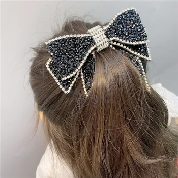 Diamond Pearl Headband Set Arc de Par Clip Plin Lanț Elegant pentru Femei de Moda Accesorii de Par Clip de Primăvară ace de Păr Frizură