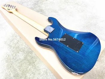 Fabrica direct versiune personalizată de albastru tigru de imprimare chitara electrica dublu mic balansoar pod de argint accesorii liber de shi