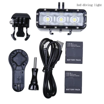 Gopro 5 Go Pro Scufundări lanterna, lampa cu LED-uri Impermeabil Video Flash de Lumină Pentru GoPro Hero 5 4/3+,SJCAM SJ4000 6000 SJ7000/Xiaomi Yi