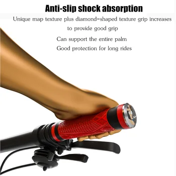 VXM MTB Silicon Pur Ghidon de Bicicletă, Mânere Gel Rezistent la socuri Anti-Alunecare pentru Road Bike BMX Mâner de Prindere Bara de Biciclete Piese