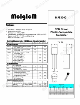 MCIGICM 5000pcs MJE13001 13001 SĂ-92 NPN Tranzistor