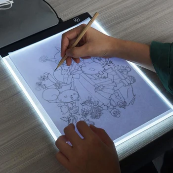 A4 Scris de Diamant Pictura Cutie de Lumină Contur Bord Copia Tampoane Tableta Artcraft Copiați Tabelul Bord cu LED-uri Reglabile, sursa de lumina