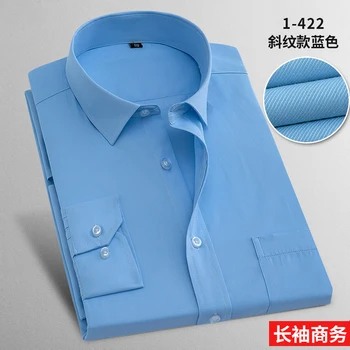 2019 Topuri Vinde Diagonal Culoare Solidă Formal Business Casual Rochie cu Maneci Lungi Tricouri pentru Munca Socială Regular-fit Uzura de Birou Camisa