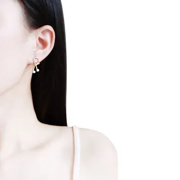 INALIS Cupru Cercei Pentru Femei de Aur Knot Stud Cercel Inlay Imitație Pearl Cadou Bijuterii de Moda Da Prietena