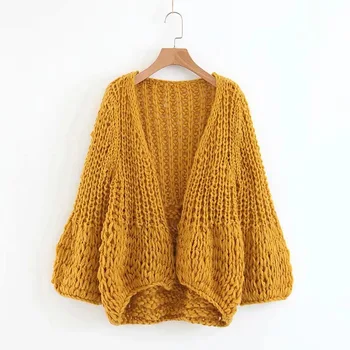 2020 toamna pulovere pentru femei de tricotat manual culoare pură simplu pulover de iarna 6Colors cardigan jacheta