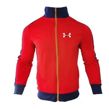 Sport Brand Nou Costum pentru Bărbați Cusaturi de Moda Casual trening Poliester cu Fermoar Cardigan Sport si Pantaloni Sport