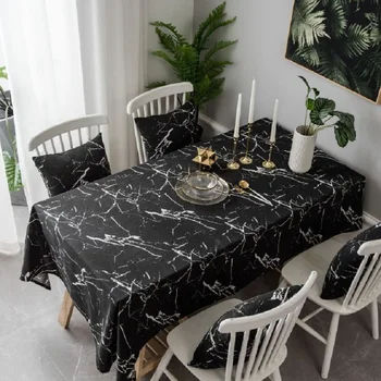 Marmura model minimalist modern imprimarea față de masă acoperă lenjerie de pat din bumbac praf cabinet pânză restaurant decor