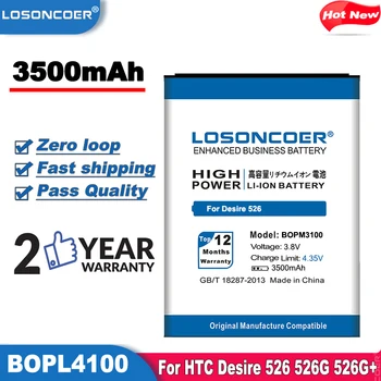 LOSONCOER 3500mAh BOPL4100 BOPM3100 de Înaltă Calitate Baterie Pentru HTC Desire 526 526G 526G+ Dual SIM D526h Bateria Telefonului