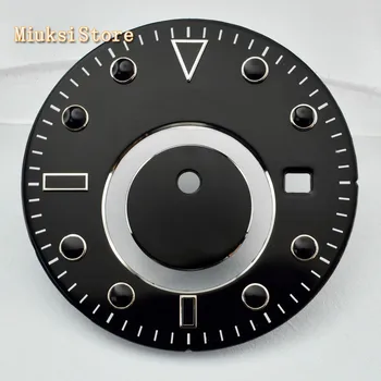 Bliger 31.5 mm GMT luminos steril cadran de ceas se potrivesc Sea gull 5833A Mingzhu/DG 5833 circulație