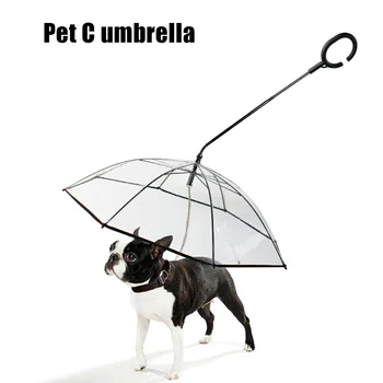 Reglabil de Companie Umbrelă Transparentă Plimbare cu Lesa Pet Uneltele de Ploaie Câini Pelerina de ploaie pentru uz Casnic Animale Câini Decor