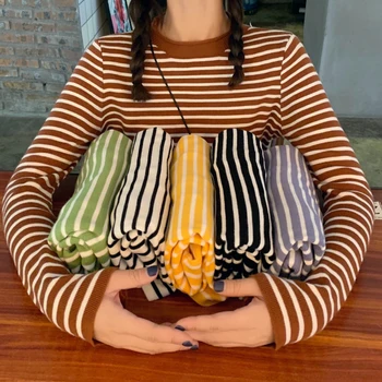 Bandă De Bază Cu Guler Pulover Femei Solidă Maneca Lunga, Pulovere Tricotate Femei 2020 Toamna Iarna Slim Fit Pulover Roz