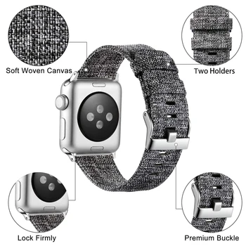 Pentru apple watch band seria 5 6 se 44mm 40mm curea pentru iwatch 4 3 2 42mm 38mm Moale Țesături brățară bărbați femei watchbands