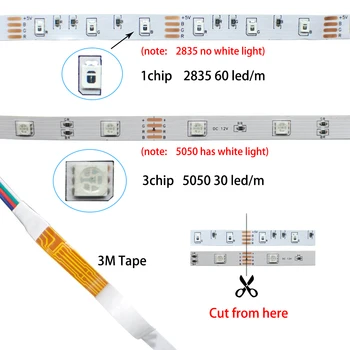 LED Strip Lumini Bluetooth benzi cu Led-uri RGB 5050 SMD 2835 Flexibil Impermeabil Bandă Diodă 5M 10M 15M 20CM DC cu Adaptor de 12V