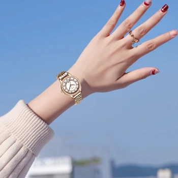 SUNKTA Femei Ceasuri Doamnelor Top Brand de Lux Rochie Impermeabil Cuarț Ceas Femei din Oțel Inoxidabil Data Cadou Ceas reloj mujer+Cutie