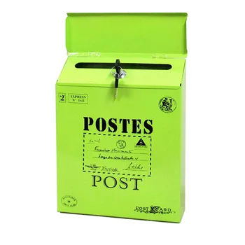 Mare de scrisori e-mail caseta Retro Montat pe Perete cu cheie de Metal Poștală de epocă găleată de tinichea cutii de Ziar caseta de e-mail Decor acasă