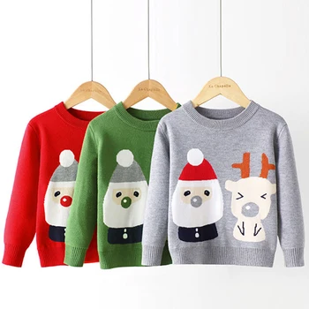 Crăciun Tricot Copii Băieți Fete Pulover Toamna Iarna Copii Tricotaje, pulover Pulover om de Zăpadă Pulover Tricotate Îmbrăcăminte pentru Copii
